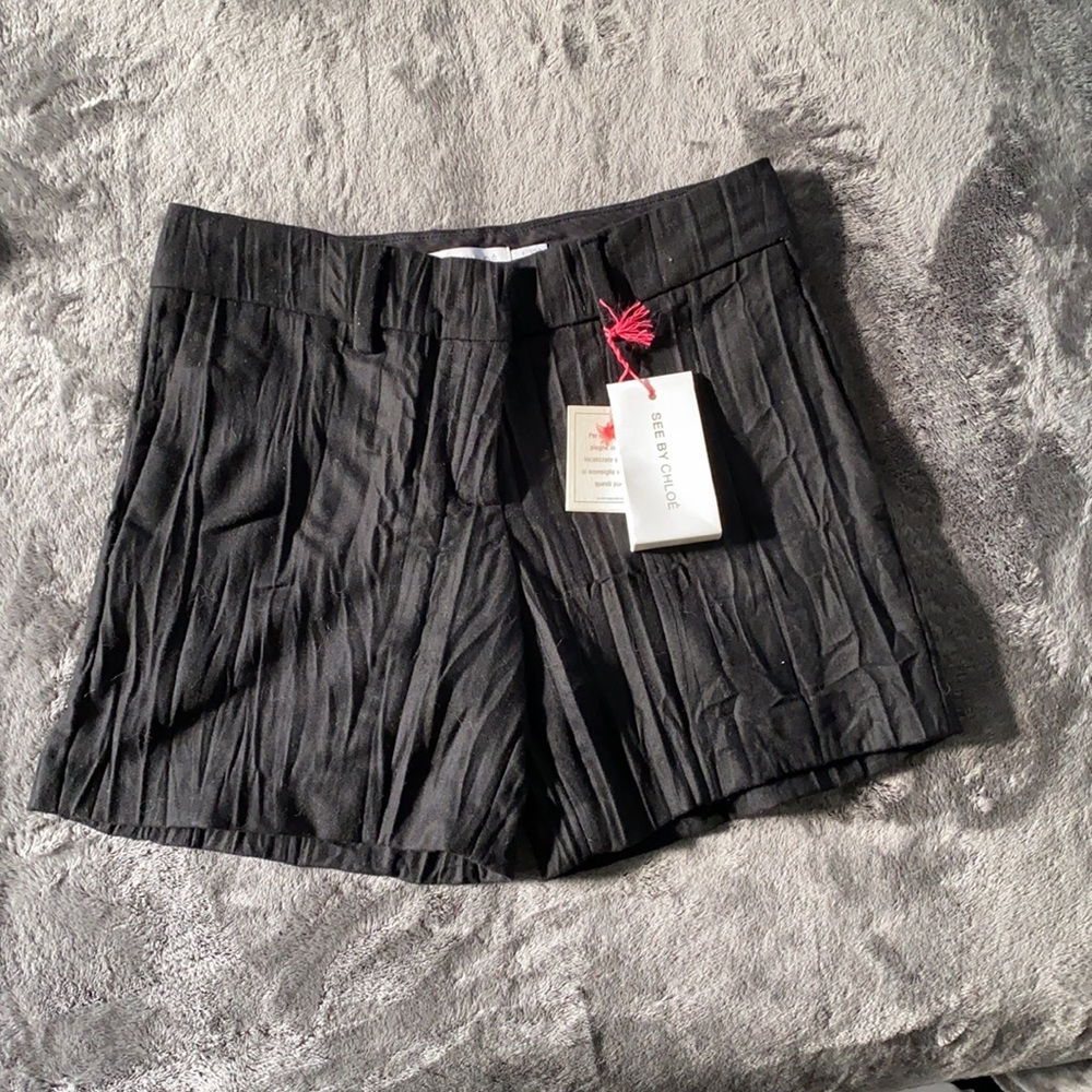 See by Chloe Black Wool Shorts BNWT